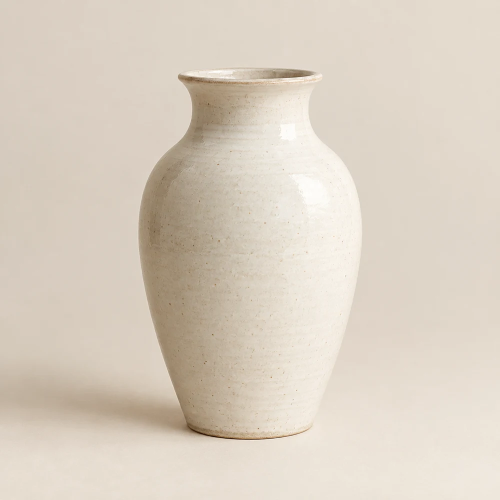 Meadow Ceramic Vase — Warm white, Vase