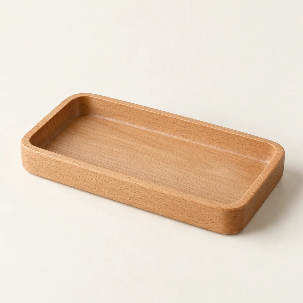Entryway Key Tray — Natural wood, Tray