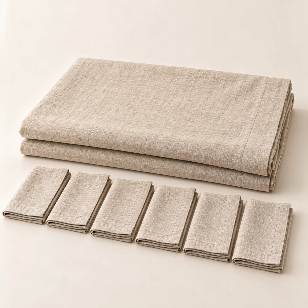 Linen Table Setting Set — Oat, Set